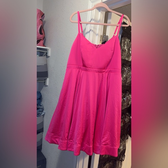 Torrid Pink Glo Satin Skater Dress 🩷see description🩷 - Picture 6 of 7